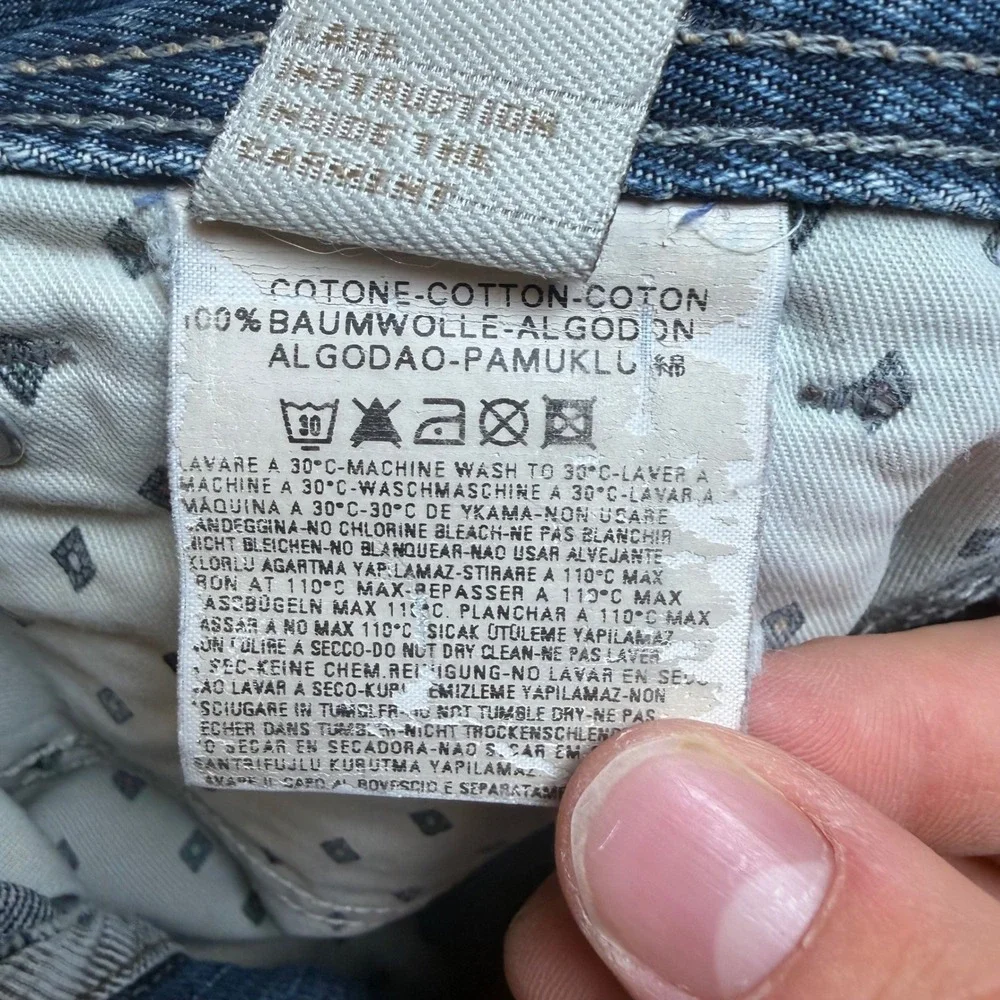 Diesel Dughan Jeans Men 30x32 Blue Slim Tapered Distressed Made in Italy‎ 0088Z